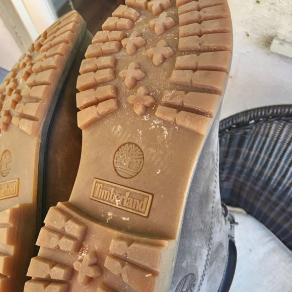 Timberland WOMEN'S 6" PREMIUM LEATHER BOOTS WATERPROOF Lace Up Grey Sz 9 - Picture 9 of 10